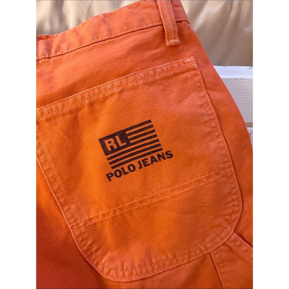 Polo by Ralph Lauren Jeans Co Orange Men’s Cargo Utility Pants Vintage carpenter